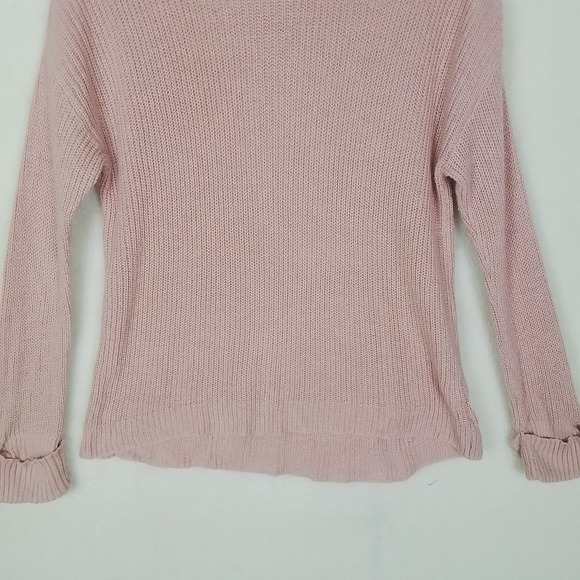 American Eagle Cotton‎ Blend Knit Sweater Size Medium in Pink - Picture 7 of 12